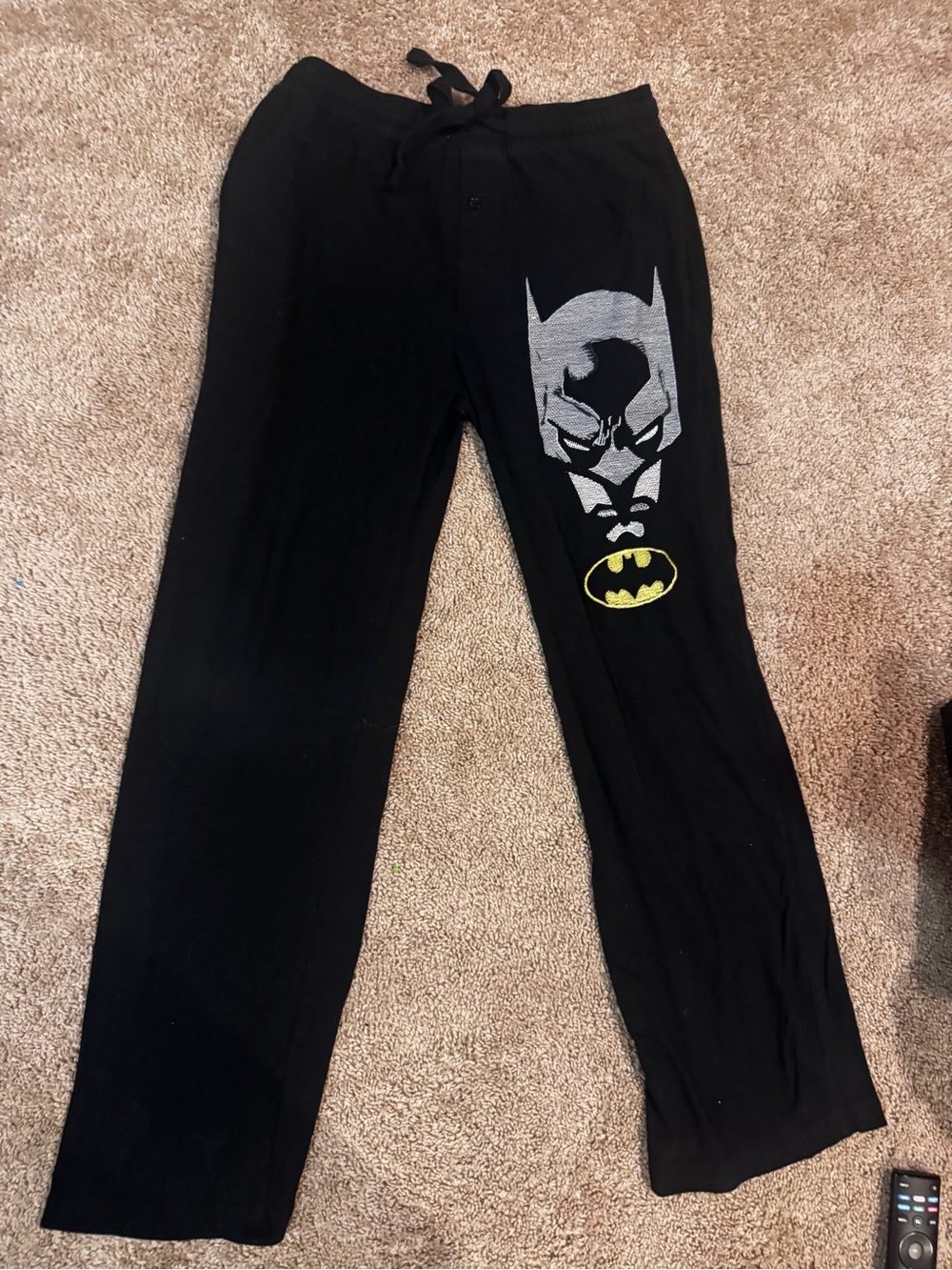 Batman Black Pants with Gray & Yellow Logo sweats